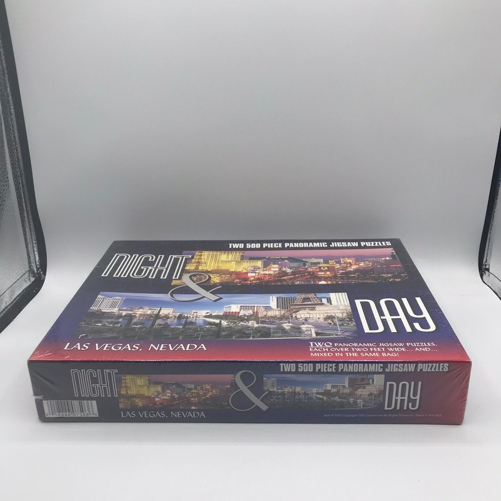 Las Vegas Nevada Two 500 Piece Night & Day Panoramic Jigsaw Puzzles - Picture 5 of 6